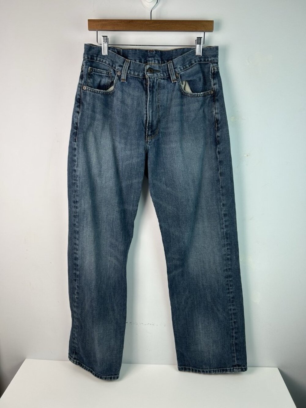 Polo Ralph Lauren Thompson Relaxed Straight Jeans Mens 32x30 Medium Wash Blue